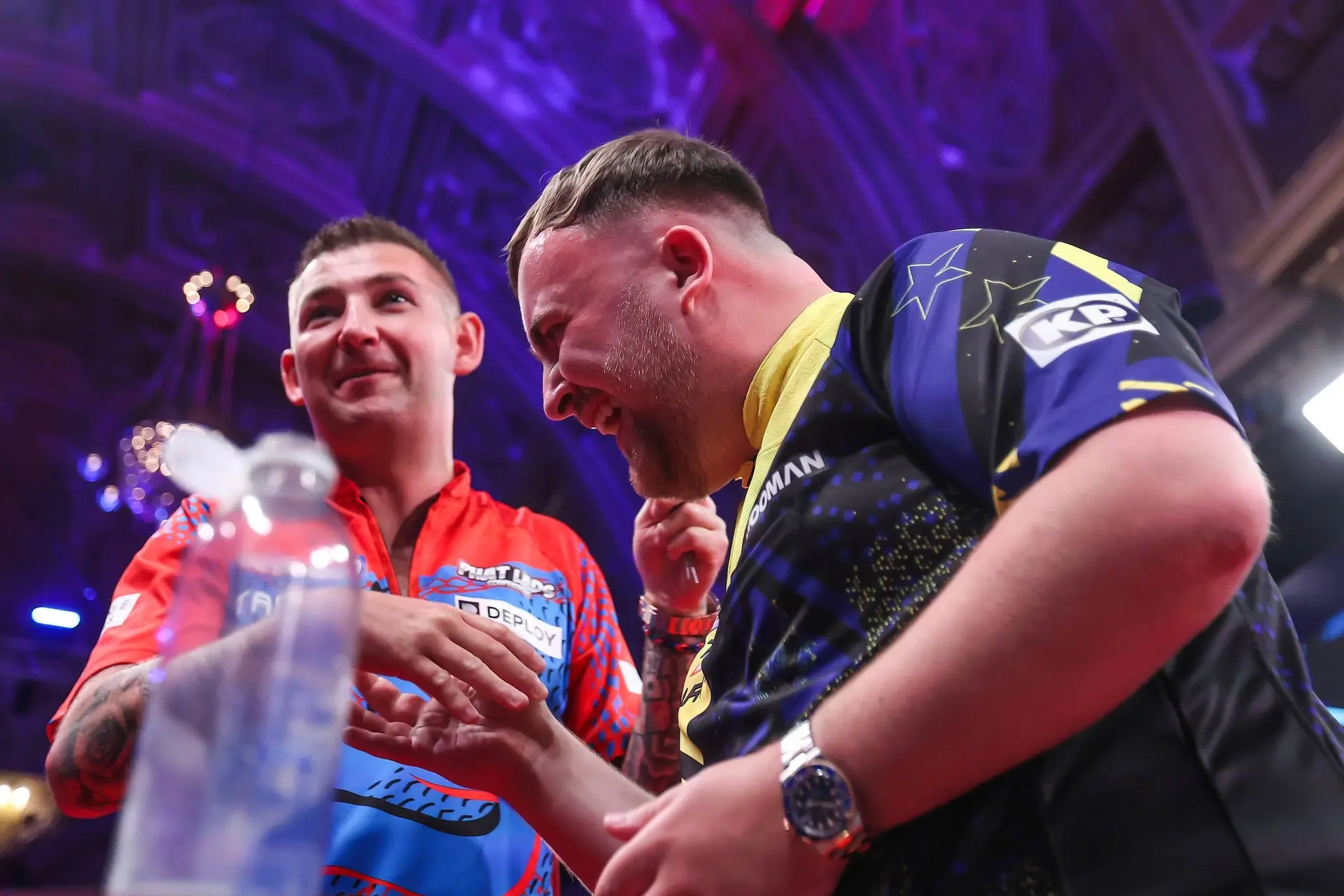 Nathan Aspinall and Luke Littler at the 2026 World Matchplay