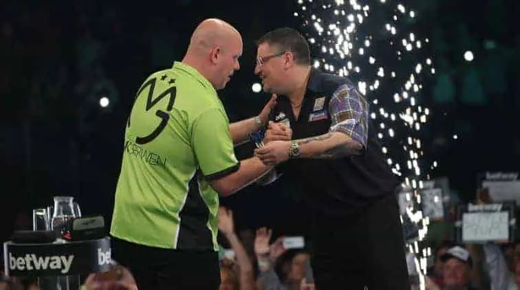 Van Gerwen demolishes Anderson to move into Grand Slam Quarter-Finals