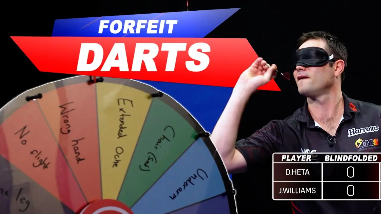VIDEO: Heta und Williams treten in einem Forfeit-Dartspiel gegeneinander an
