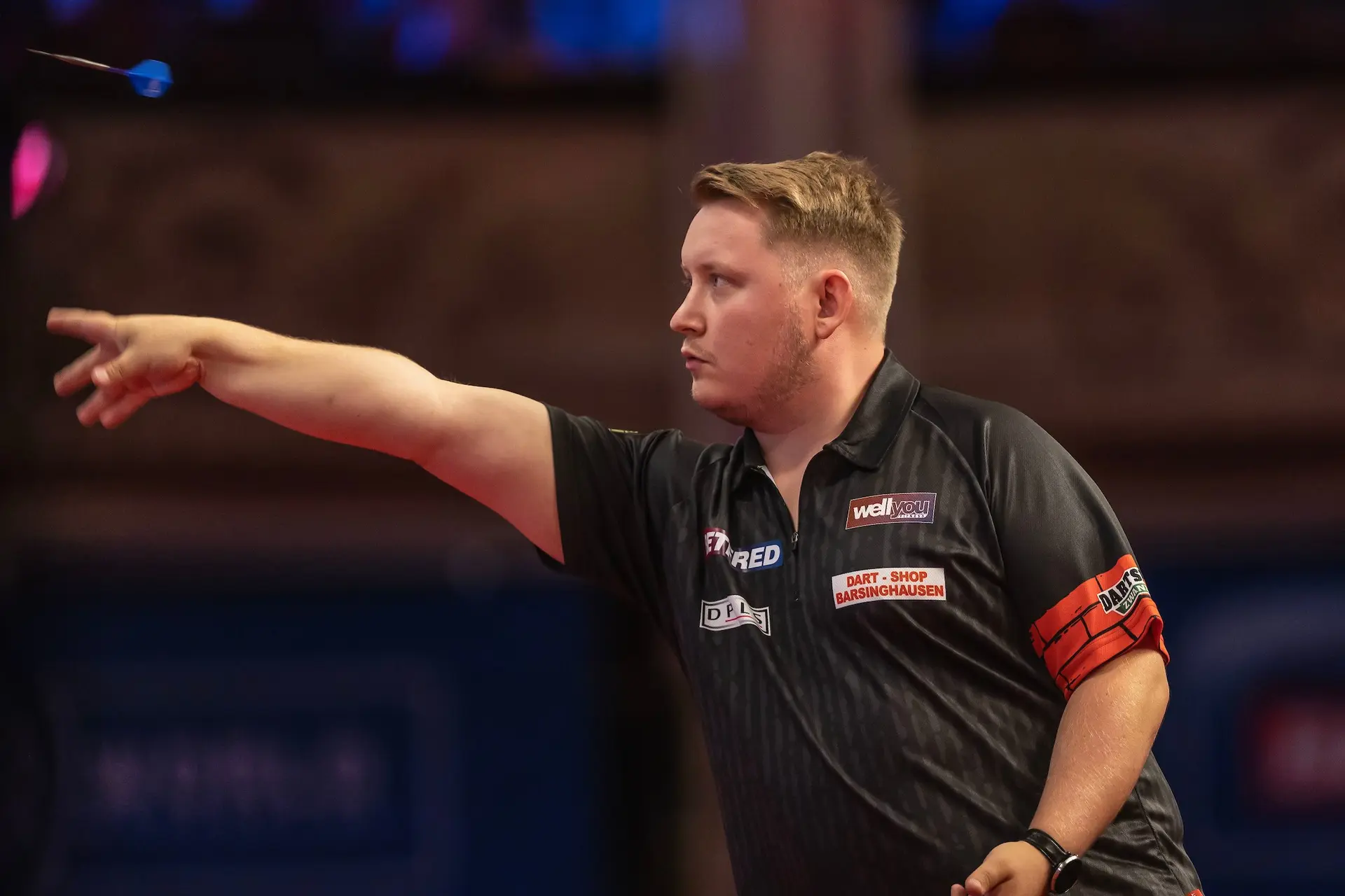 Spielplan Sonntagabend beim German Darts Grand Prix 2024 mit dem Duell zwischen Martin Schindler und Damon Heta