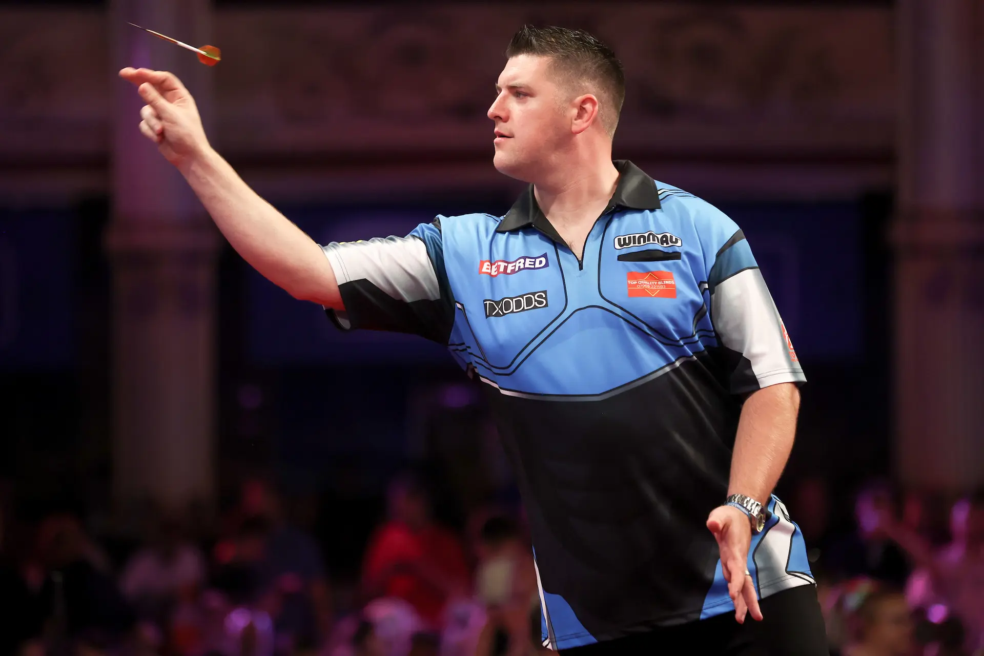 Daryl Gurney nutzt seine späte Berufung für das Masters 2024 und steht im Viertelfinale
