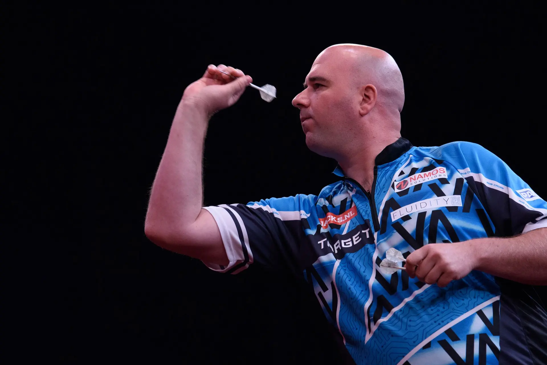 Spielplan Samstagnachmittag bei der Swiss Darts Trophy 2024 mit Rob Cross, Josh Rock und Damon Heta