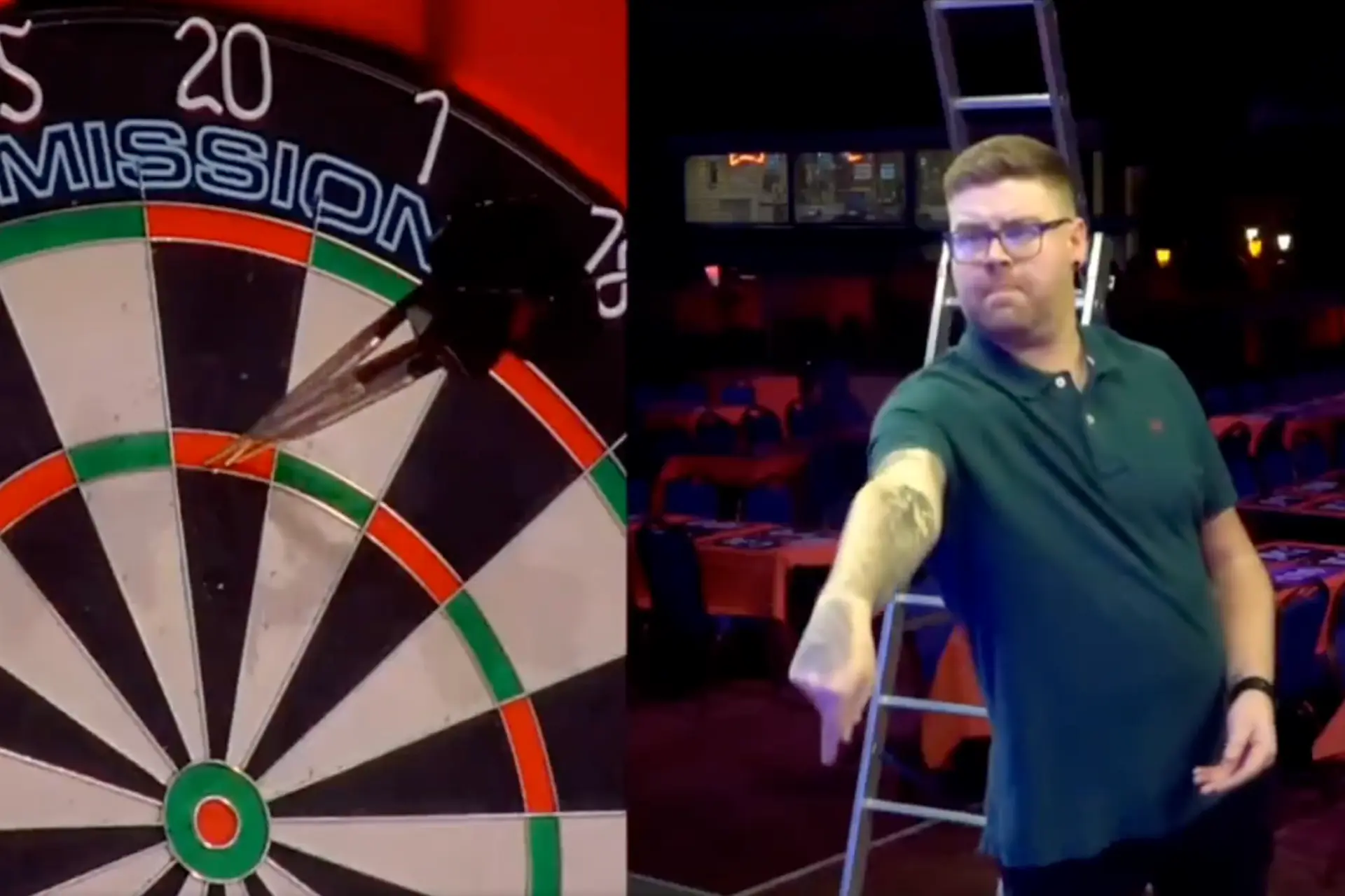 VIDEO: Lakeside-Schiedsrichter wirft im Test-Livestream eine 180
