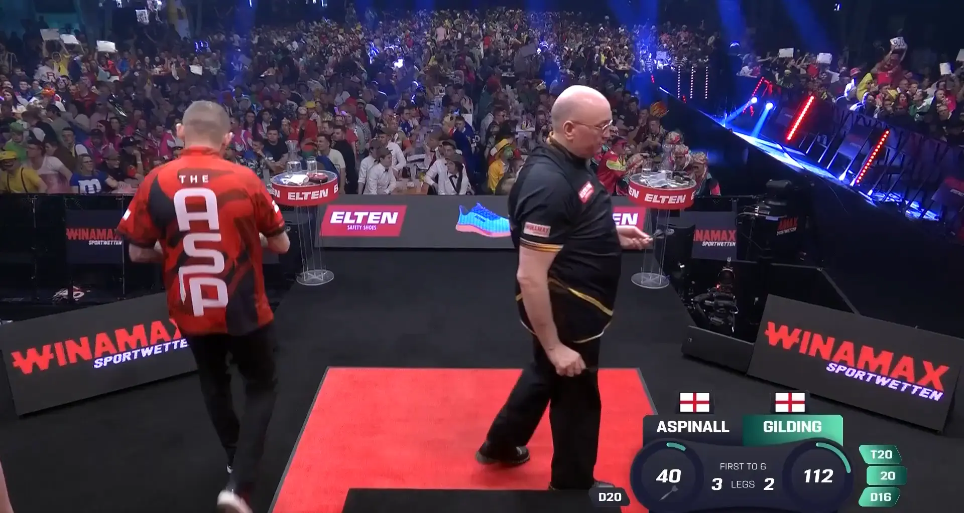 VIDEO: Andrew Gilding begeistert mit Moonwalk und starkem Finish gegen Nathan Aspinall