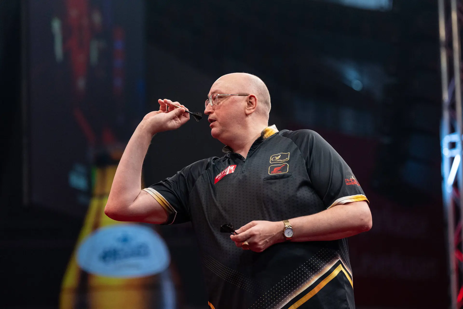 Andrew Gilding in Aktion.