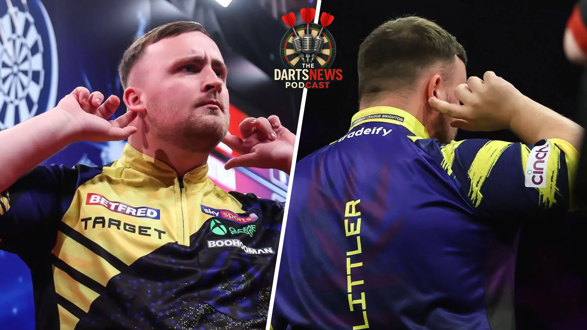 Luke Littler DartsNews Podcast collage