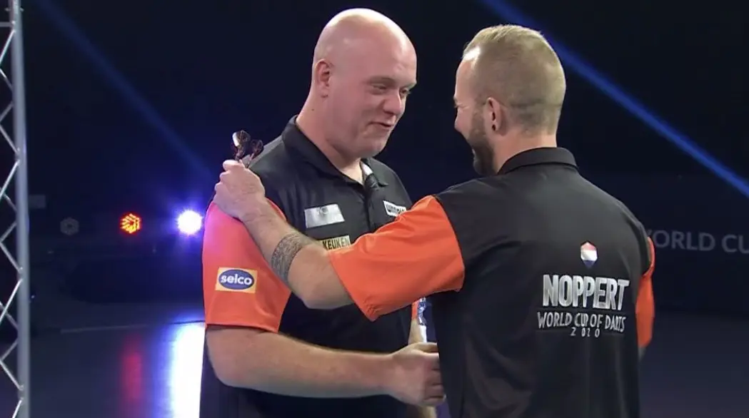 Michael van Gerwen definitief met Danny Noppert op World Cup of Darts 2024; Belgische partner van Dimitri van den Bergh nog onbekend