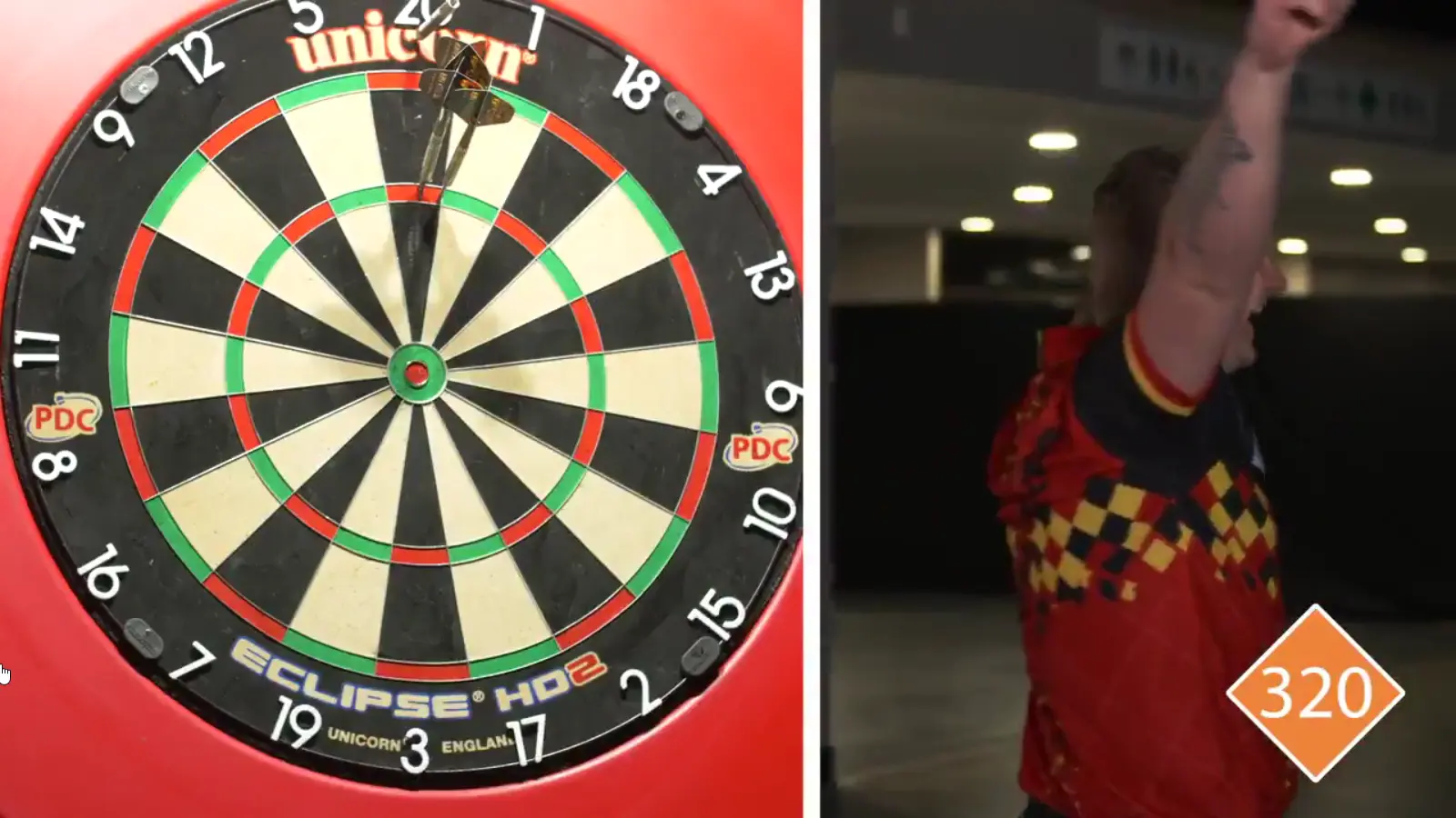 VIDEO: Van den Bergh verpulvert record Van Gerwen met 'Blind Darts'
