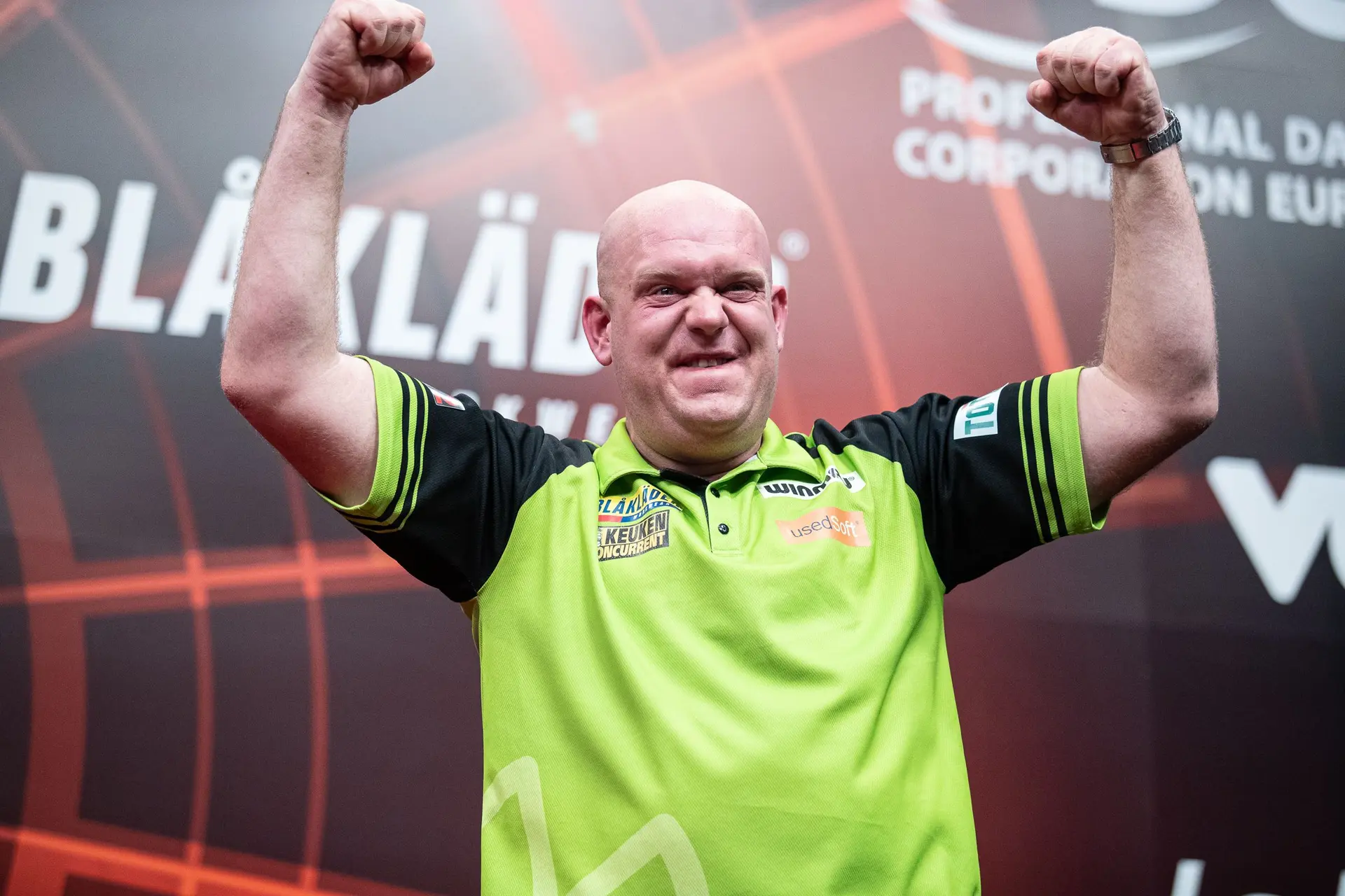 Unieke mijlpaal voor Van Gerwen tijdens Euro Tour-finale op Belgian Darts Open