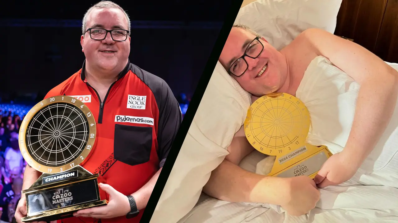 Stephen Bunting ontwaakt met beker: ''Elk uur wakker geworden om te zien of de beker er nog was''