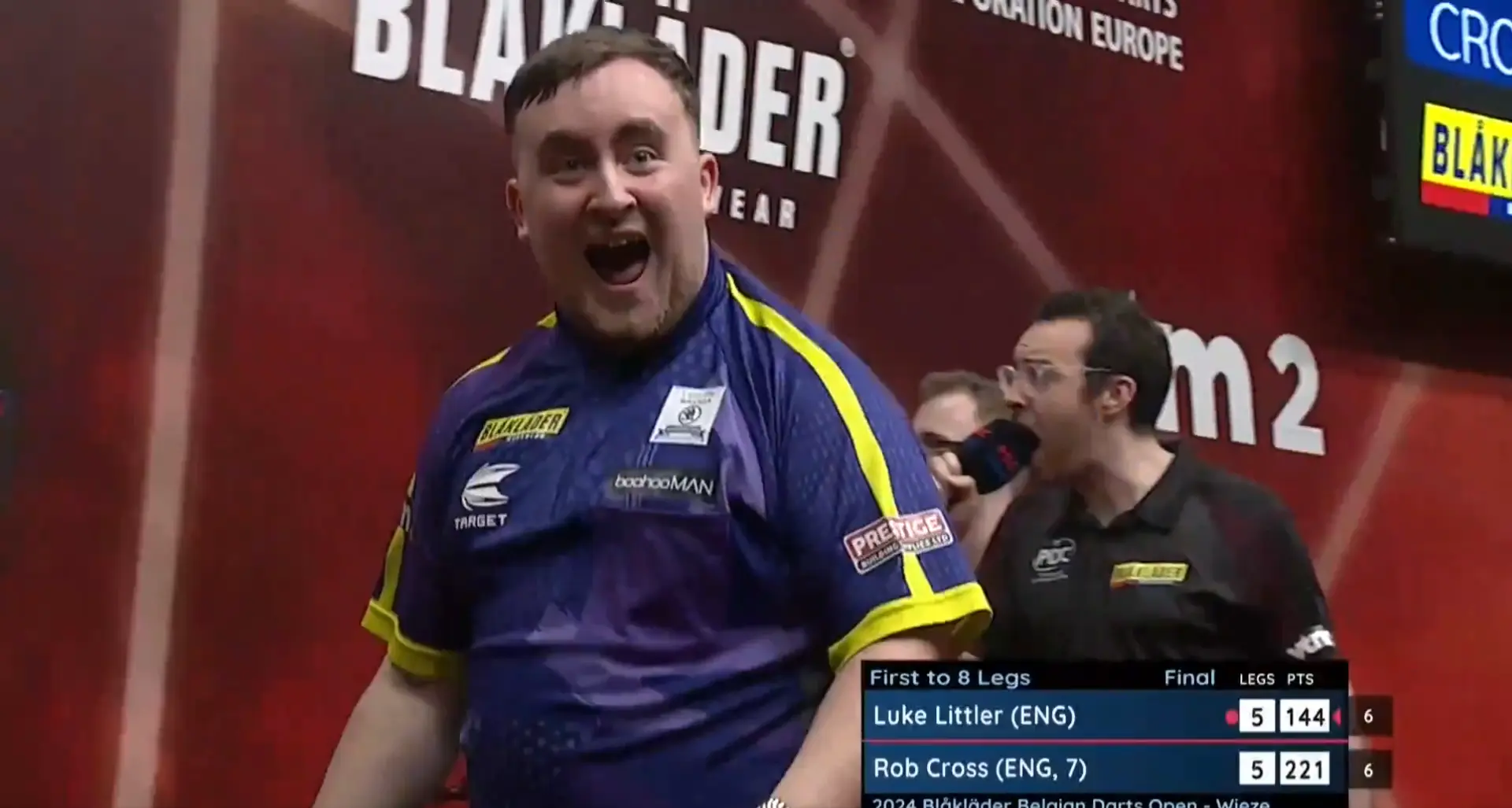 VIDEO: Luke Littler gooit zijn derde negendarter van het jaar op Belgian Darts Open