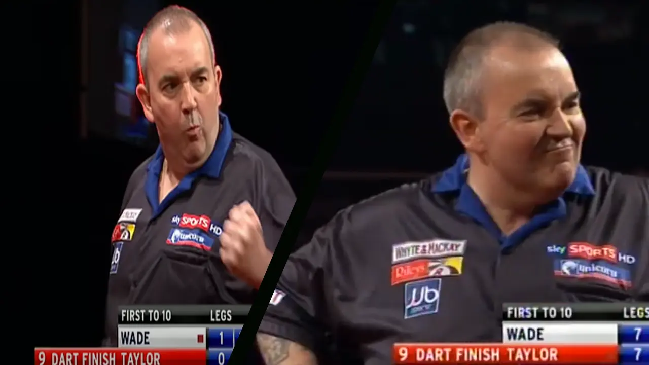 THROWBACK VIDEO: Phil Taylor schrijft geschiedenis met twee negendarters in Premier League-finale