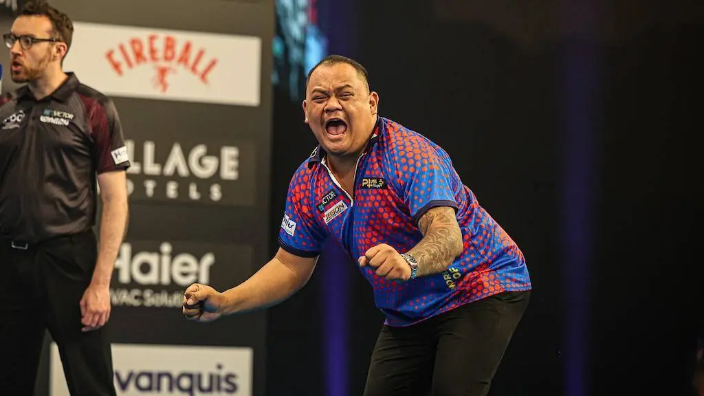 Paolo Nebrida op de World Cup of Darts