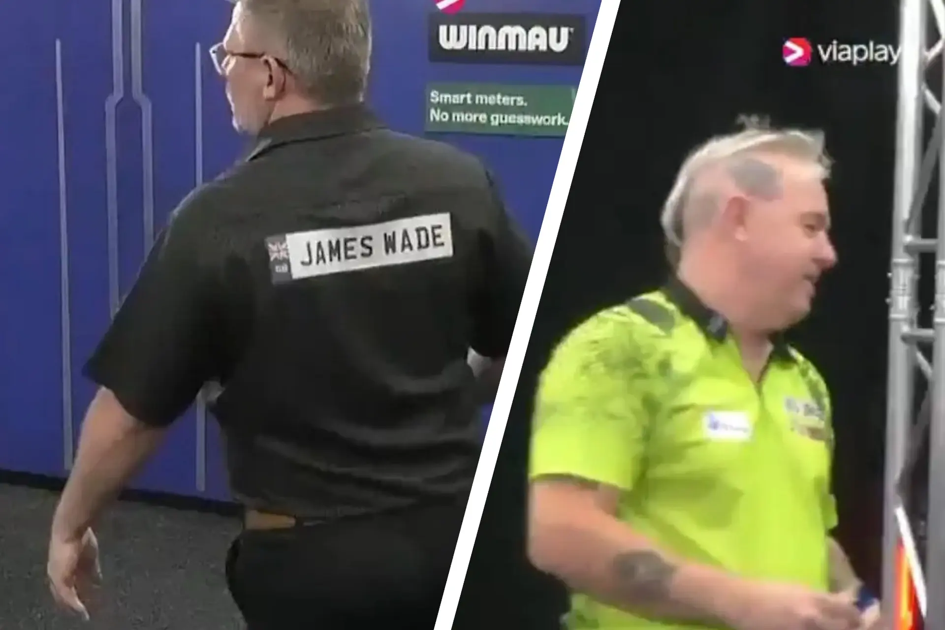 (VIDEO) "Het gleed eruit": James Wade opnieuw betrokken bij 'scheetincident' als wedstrijd tegen Peter Wright even wordt gestaakt