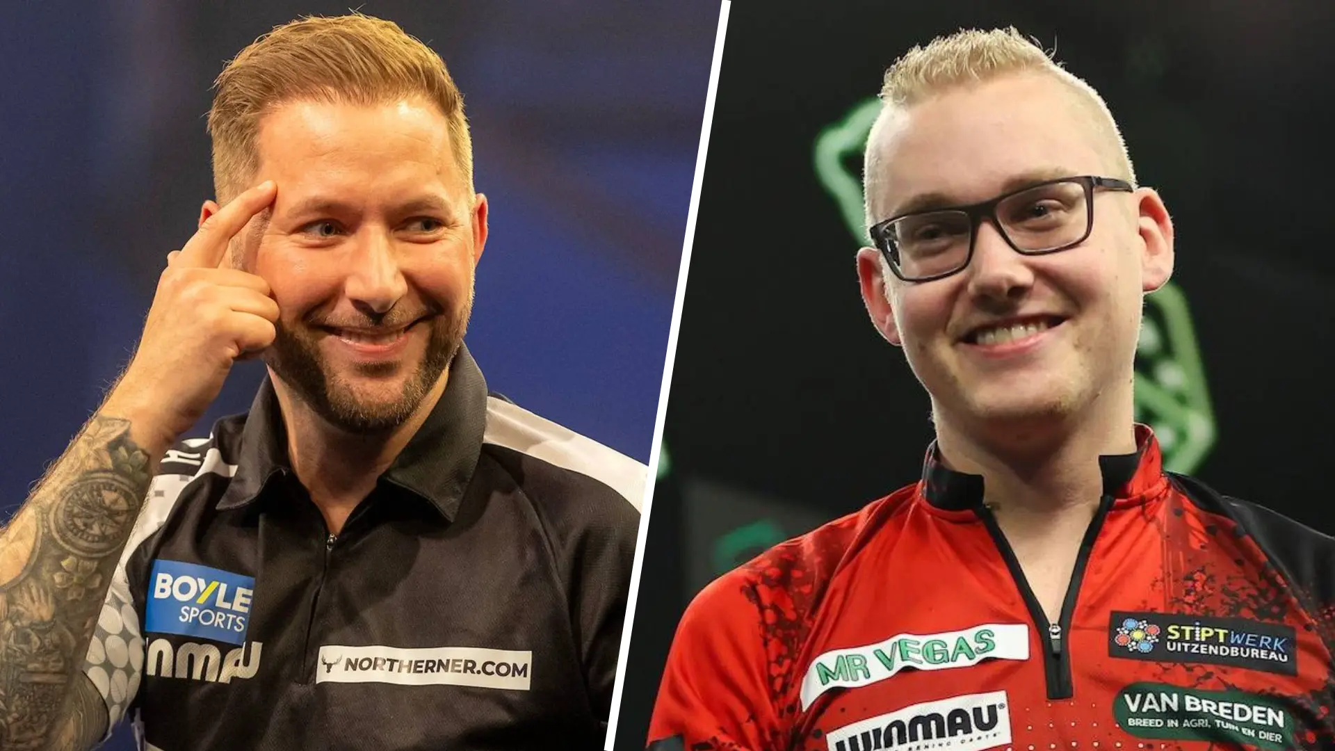 "Ik wilde het liefst niet tegen een Nederlander, en dan krijg ik óók nog een Fries" - Noppert en Van der Velde balen van loting op WK Darts