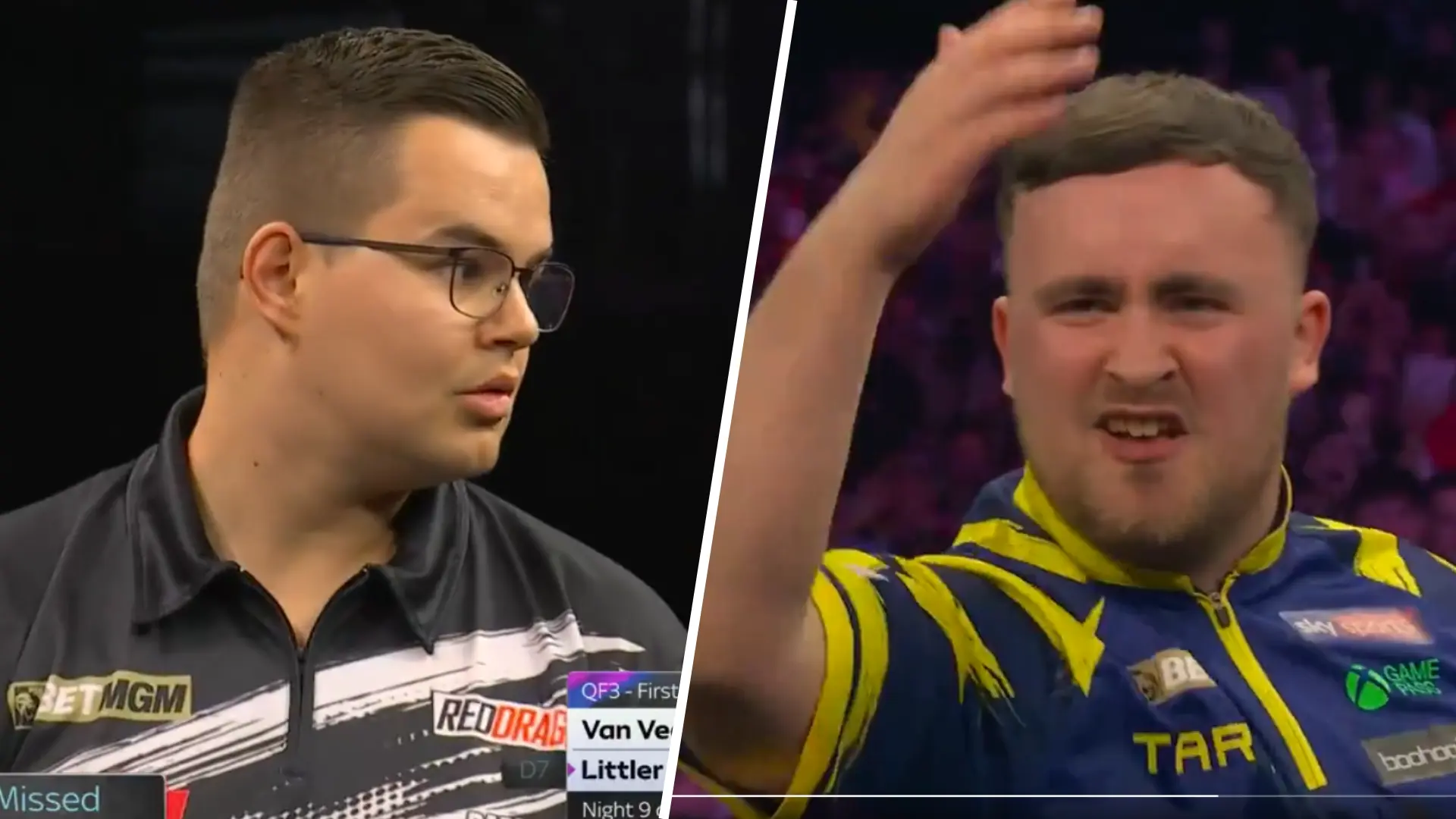 VIDEO: "En dan maakt hij ook nog dat huilgebaar.." - Gian van Veen stoort zich enorm aan misplaatst juichgebaar van gefrustreerde Luke Littler