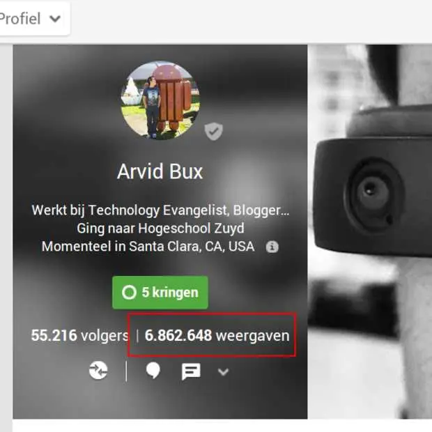 google toont hoe vaak je content is gezi