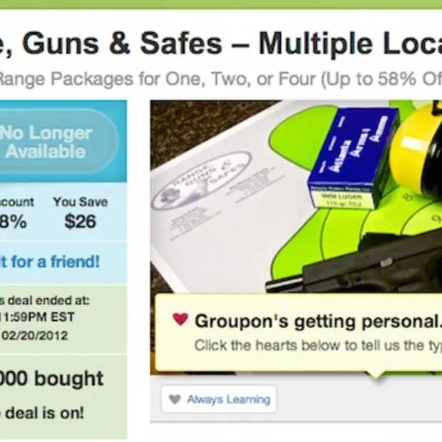 groupon stopt met wapen gerelateerde aan