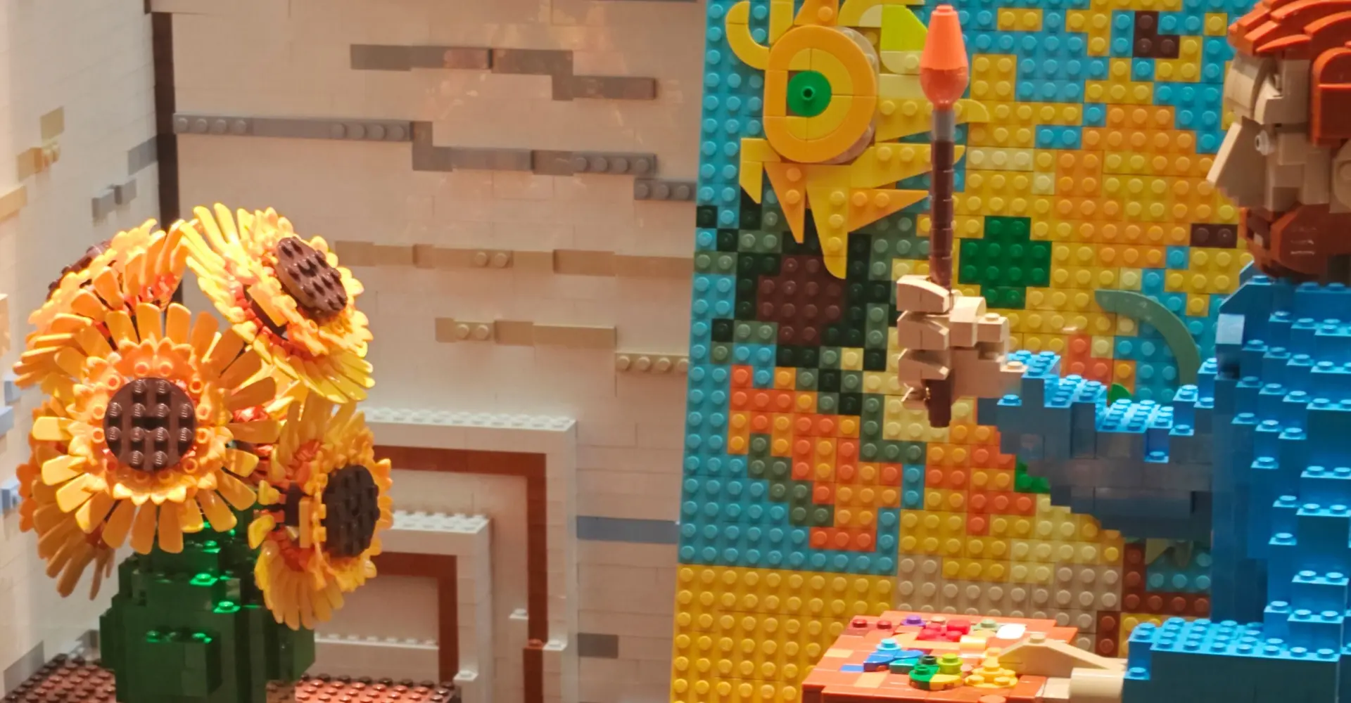 zonnebloemen lego house