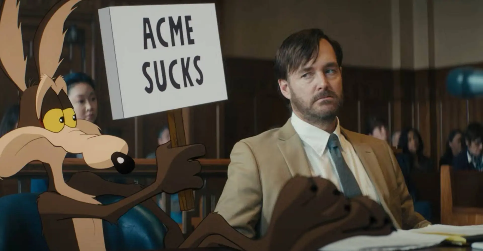 De Coyote vs. ACME-trailer doet denken aan Who Framed Roger Rabbit