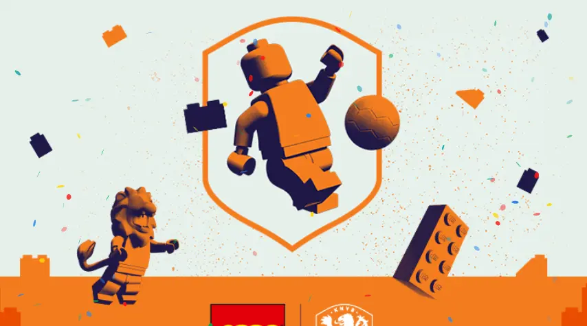 LEGO zwaait Oranje uit met eerste voetbalvaantje van... LEGO