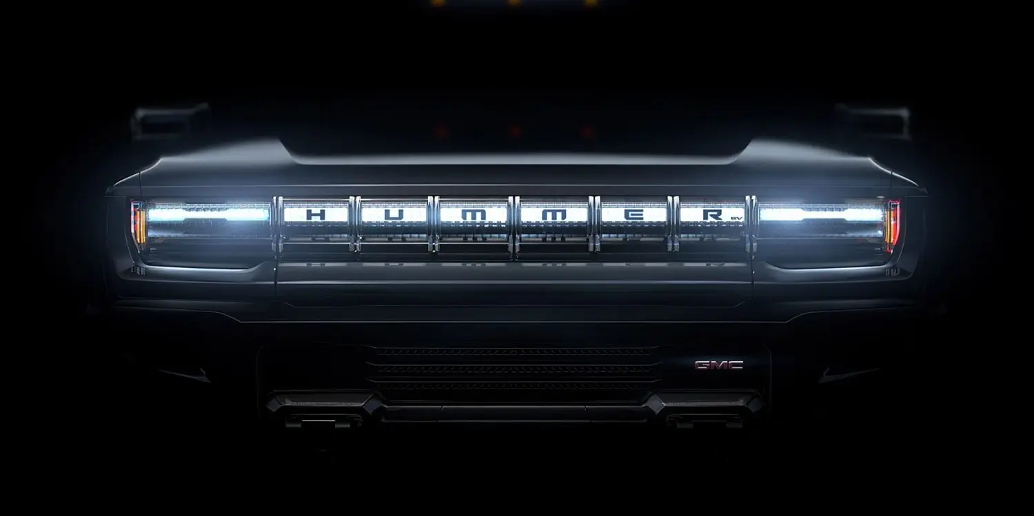 gmc hummer ev quiet revolution grille 1920