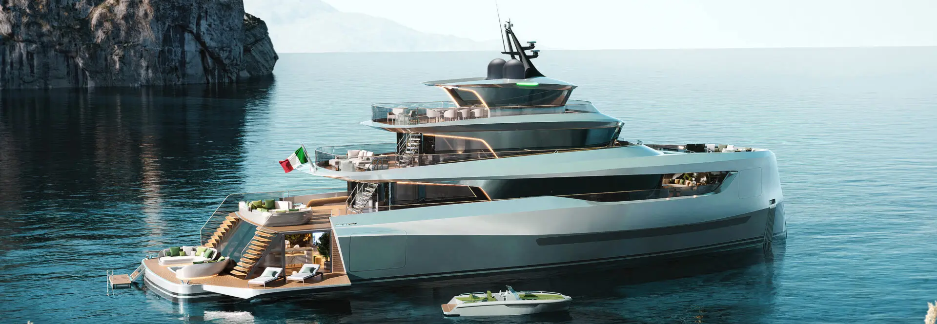 Espada: het 41 meter lange superjacht concept dat een drijvend privé-eiland is