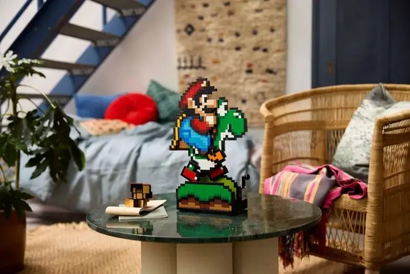 Lego komt met beweegbare set van Mario & Yoshi in pixelvorm