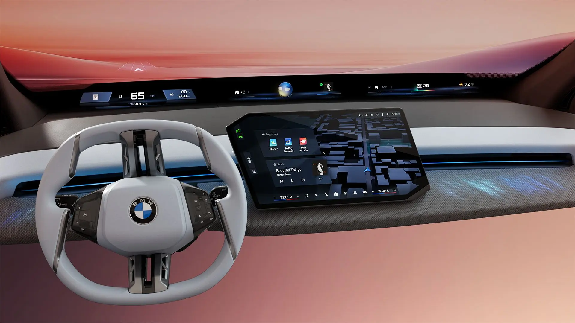 BMW's nieuwe interieur is alsof je in de toekomst zit