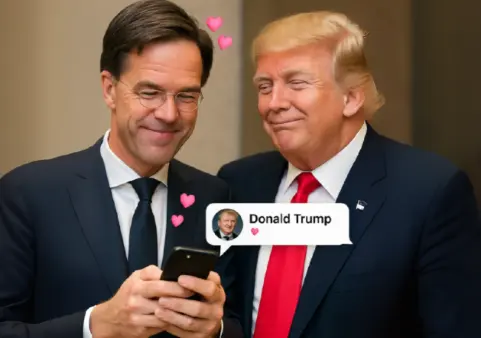 Rutte goes fully fanboy in appjes aan Trump
