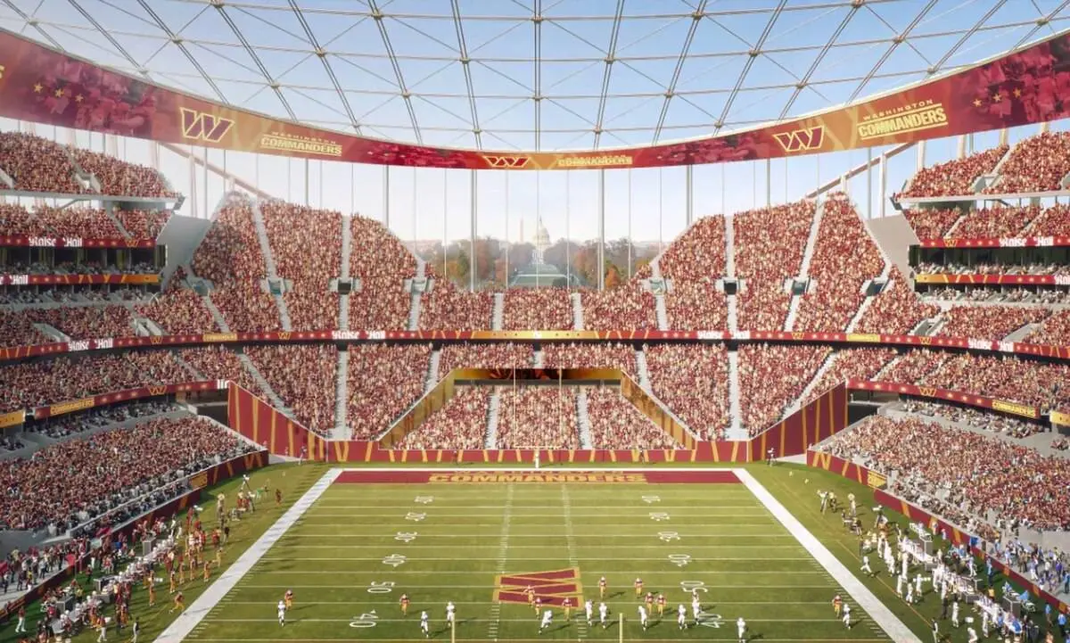 Trump wil peperduur stadion van 3,2 miljard euro naar zichzelf vernoemen
