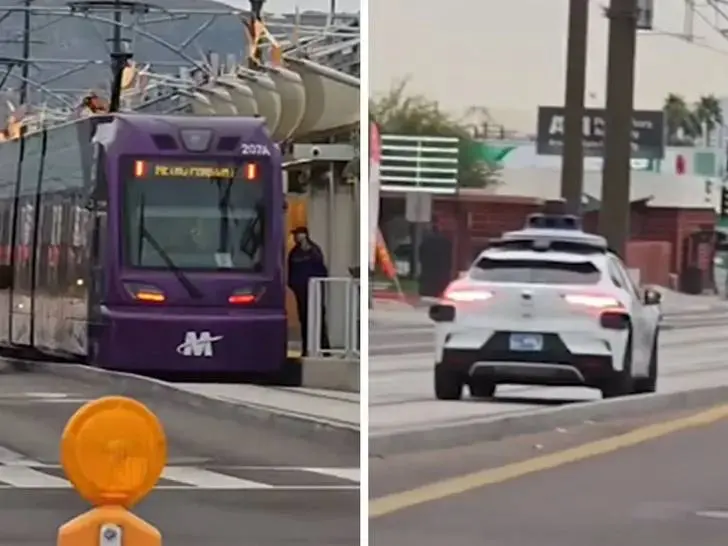 Passagier moet uit zelfrijdende Waymo-taxi springen voor aanstormende trein