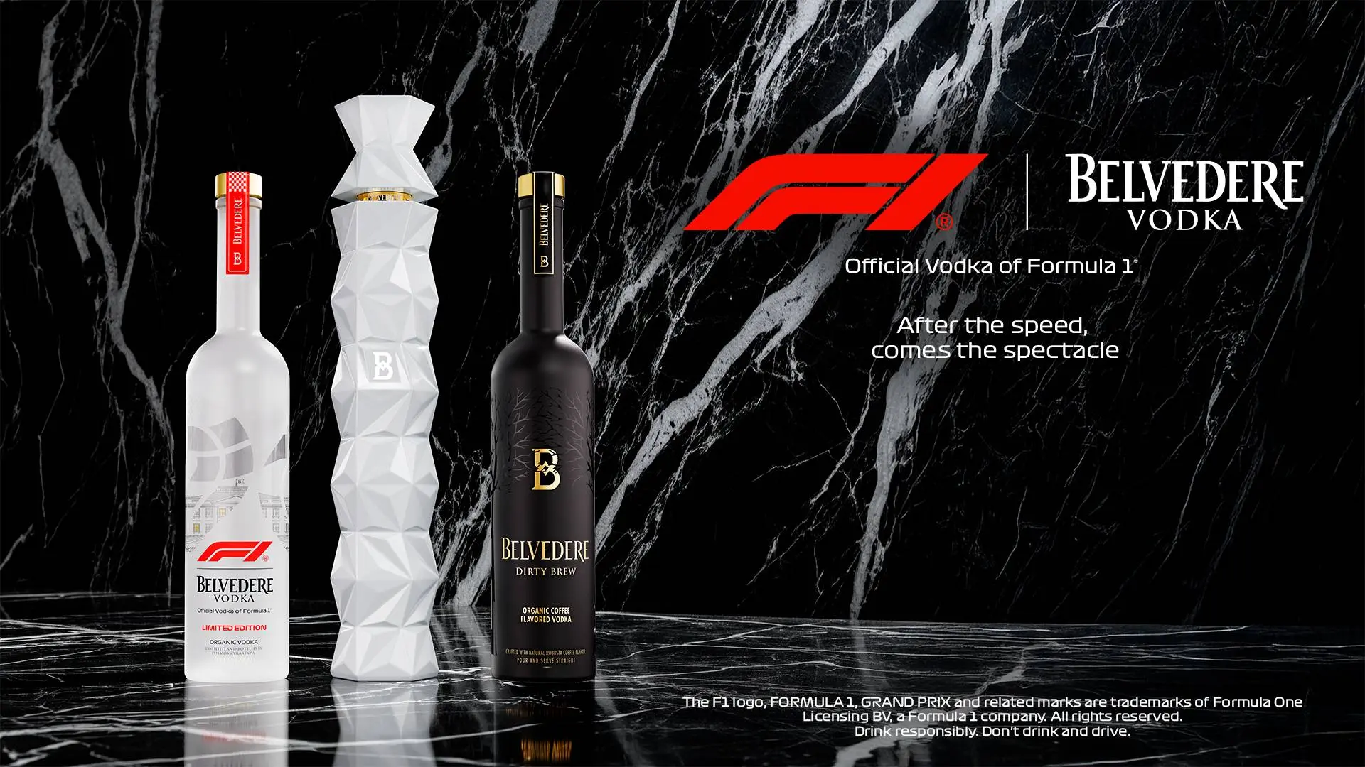 Deze Belvedere F1 fles wil je op tafel hebben tijdens elk raceweekend