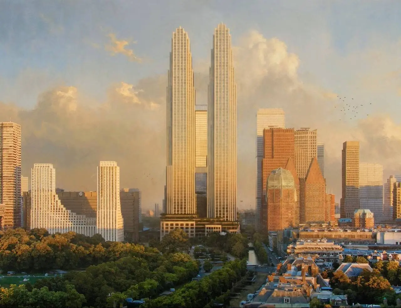 Deze twee wolkenkrabbers in Den Haag moeten de hoogste torens van Nederland gaan worden
