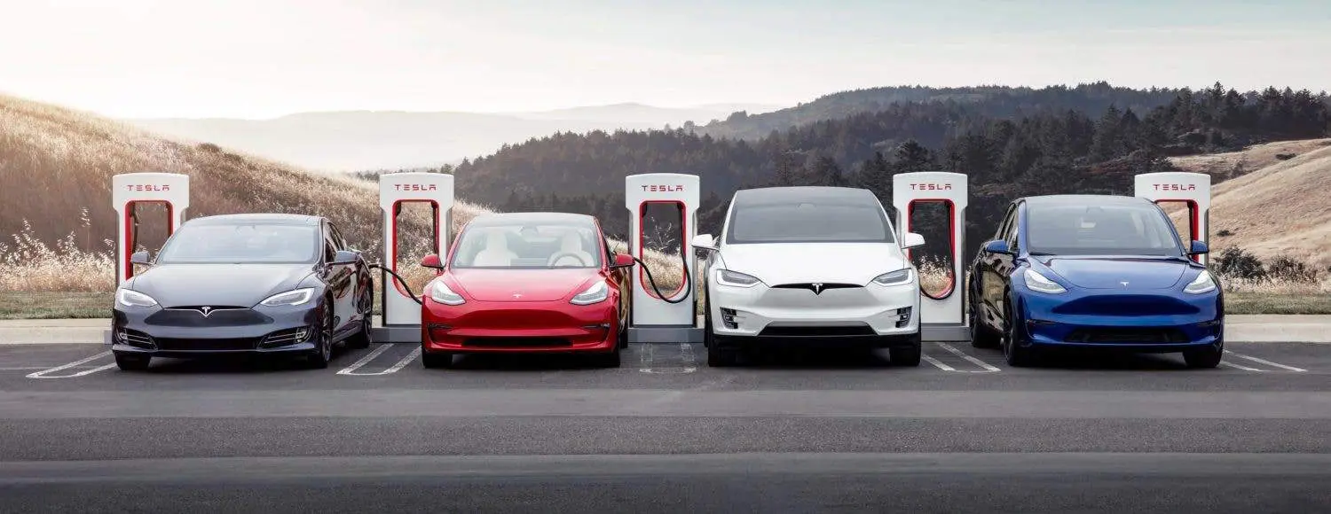 tesla hero supercharger charging