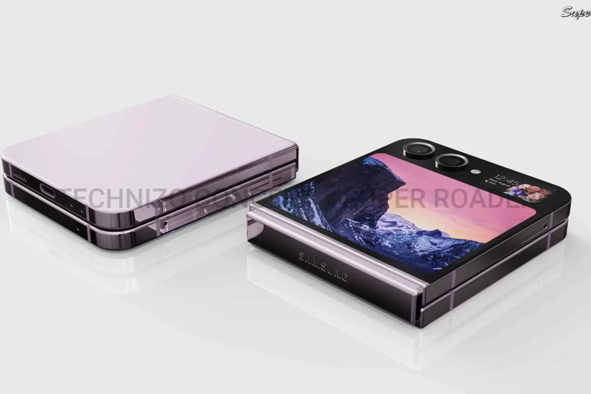 galaxy z flip 5 cover display render