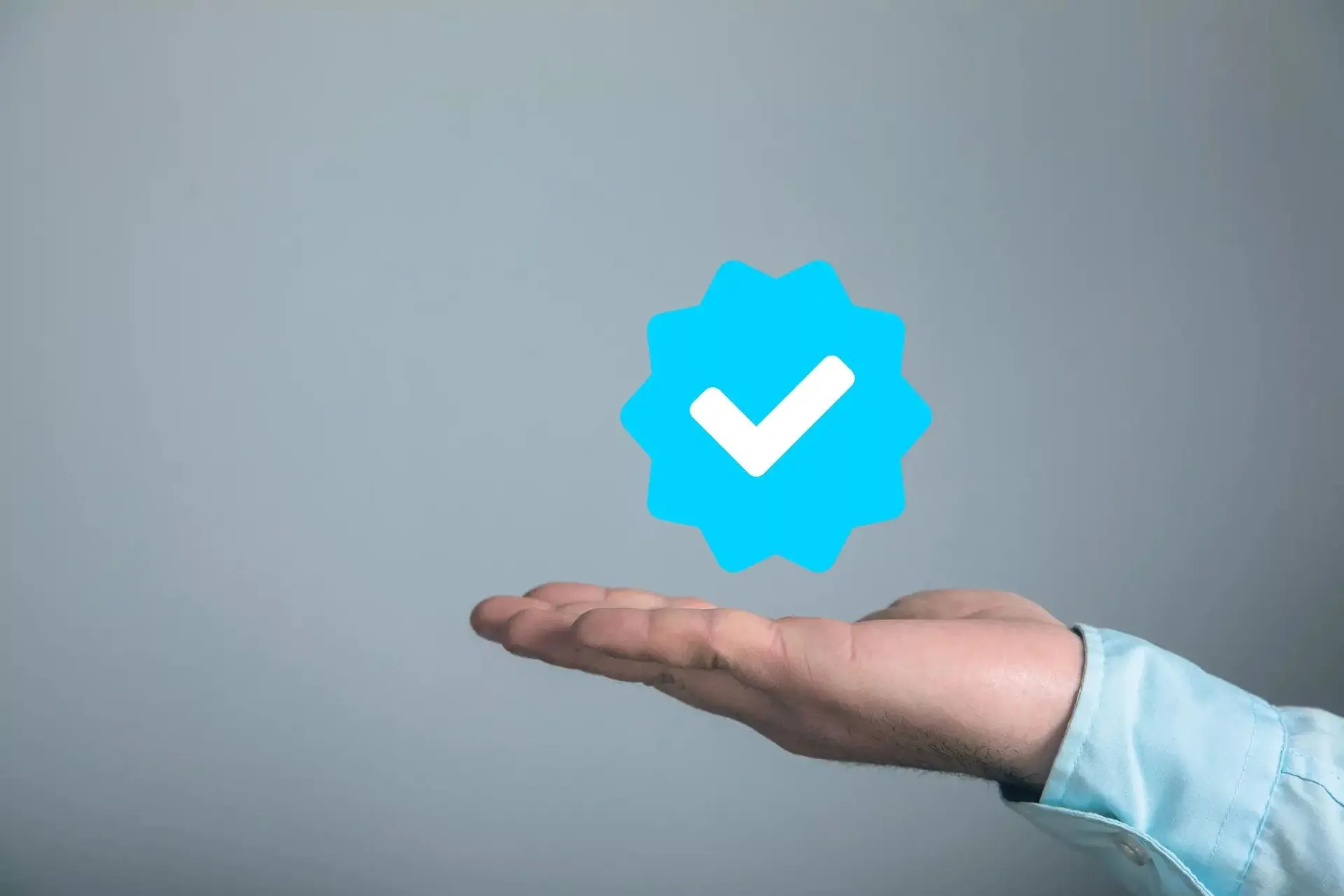 google blue tick