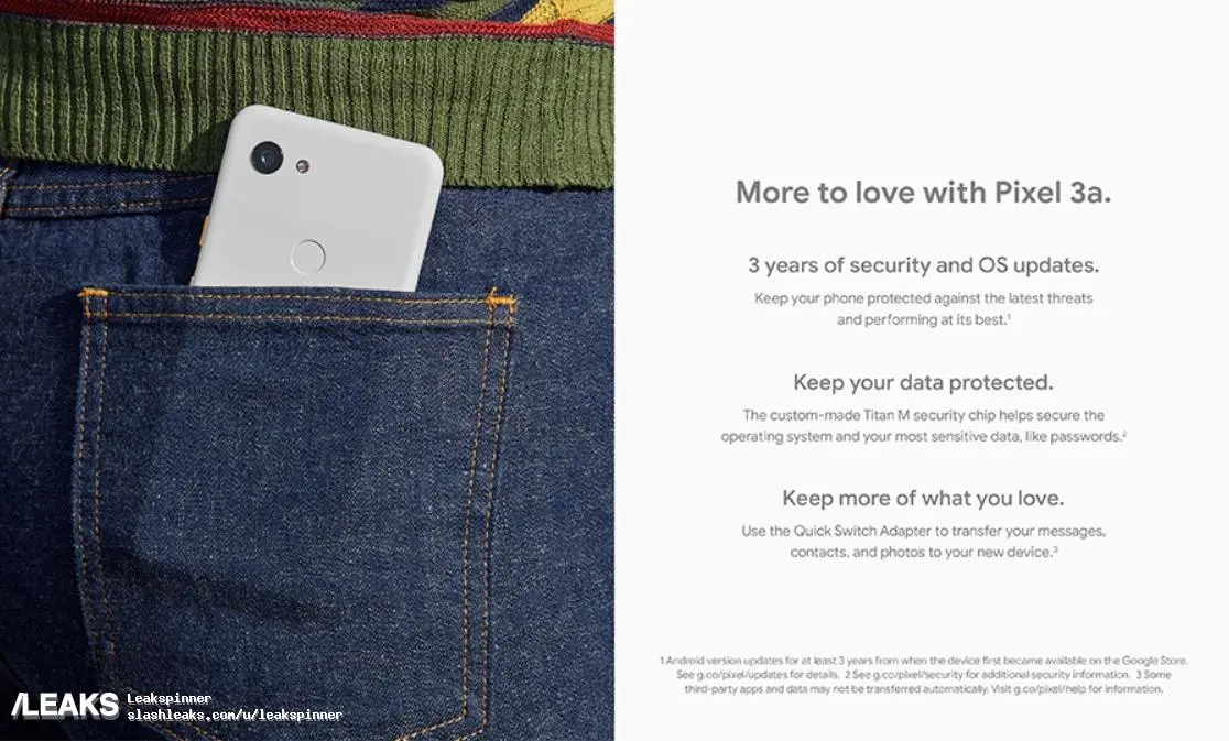 google pixel 3a and pixel 3a xl e