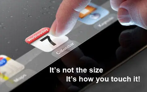 how to touch ipad mini