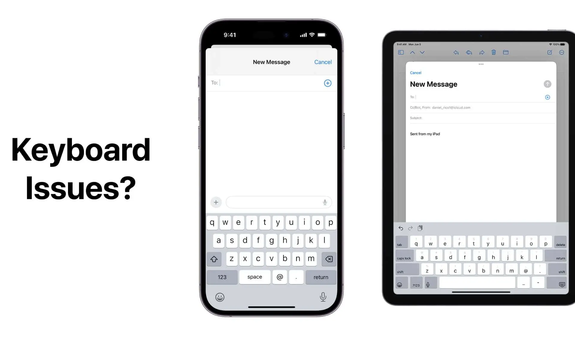 iphone or ipad keyboard not working