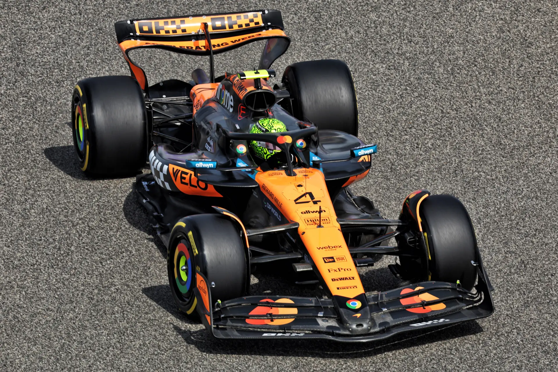 Norris confidently tops FP1 session without Verstappen and Russell
