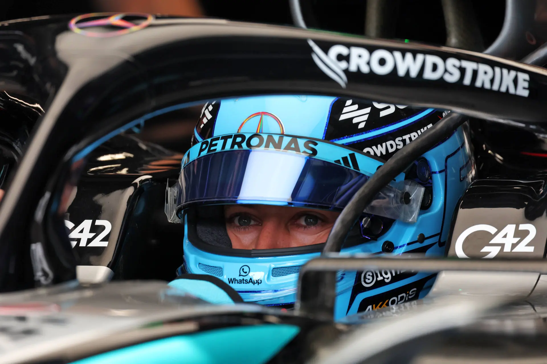 Front row fireworks? Mr. Saturday Russell takes P1 from Alien Verstappen
