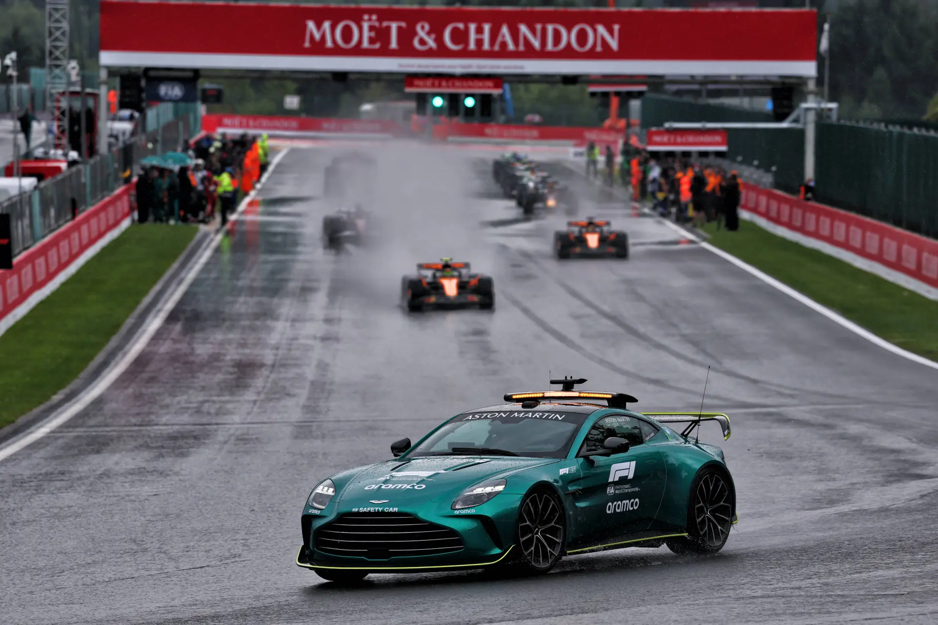 Red flag! Start delayed, Verstappen itches to go racing, as conditions deteriorate