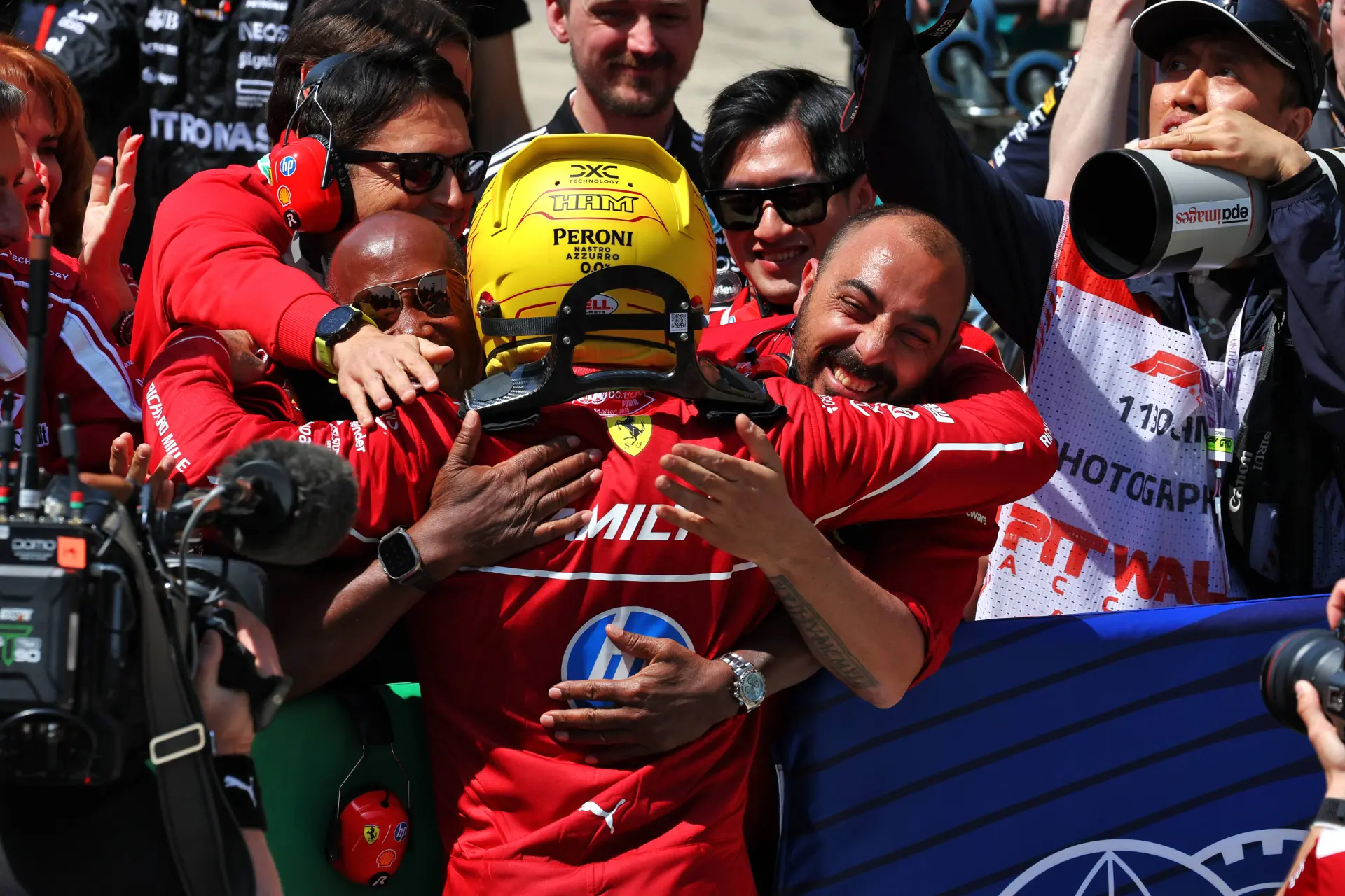 'Here is where Hamilton's first ever win with Ferrari will come!'