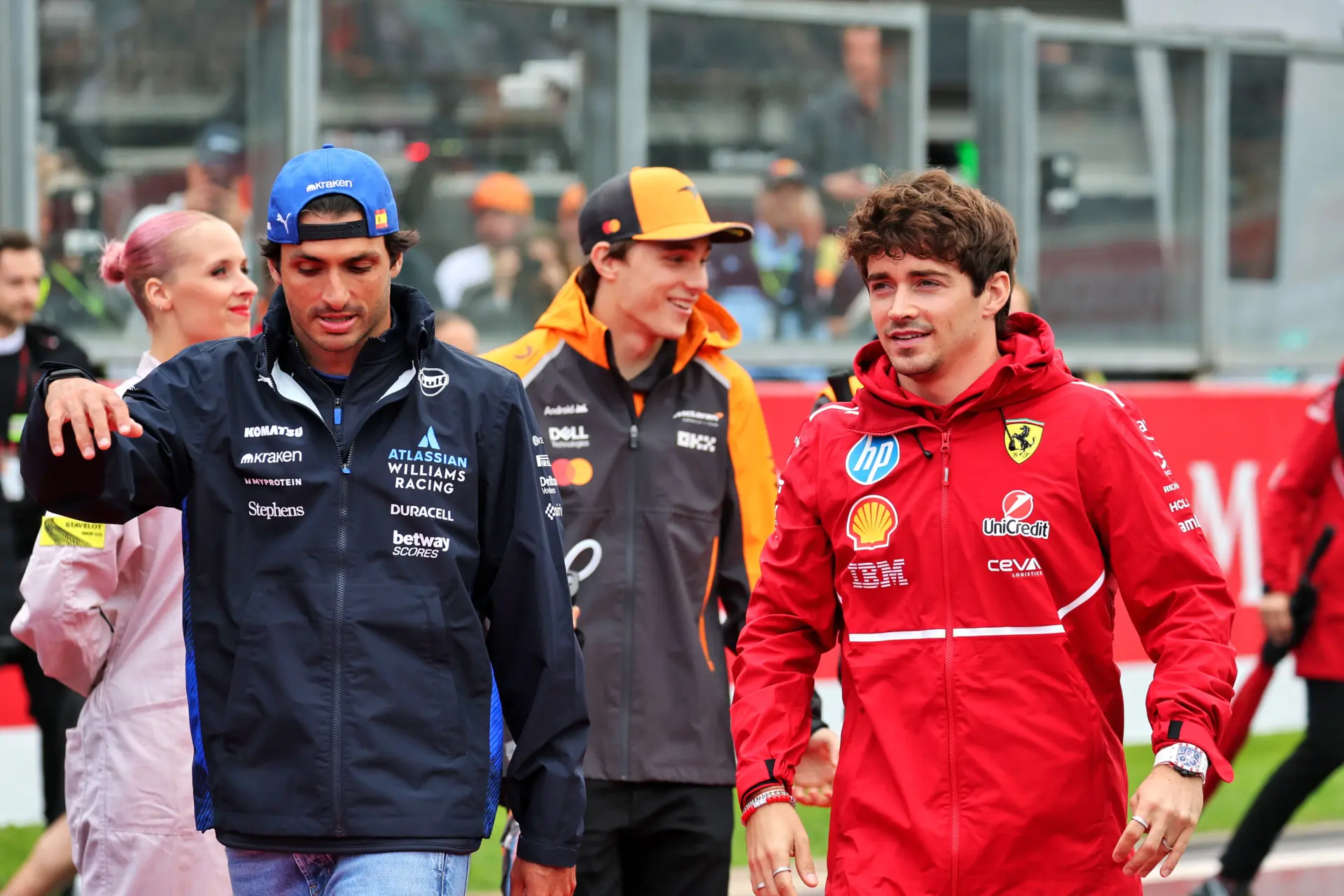 Leclerc gets special ride home from Baku podium-sitter Sainz!