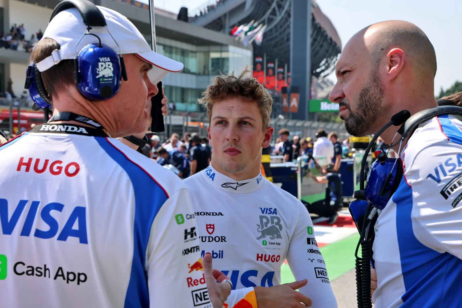 Shocking near miss as Lawson avoids F1 marshals