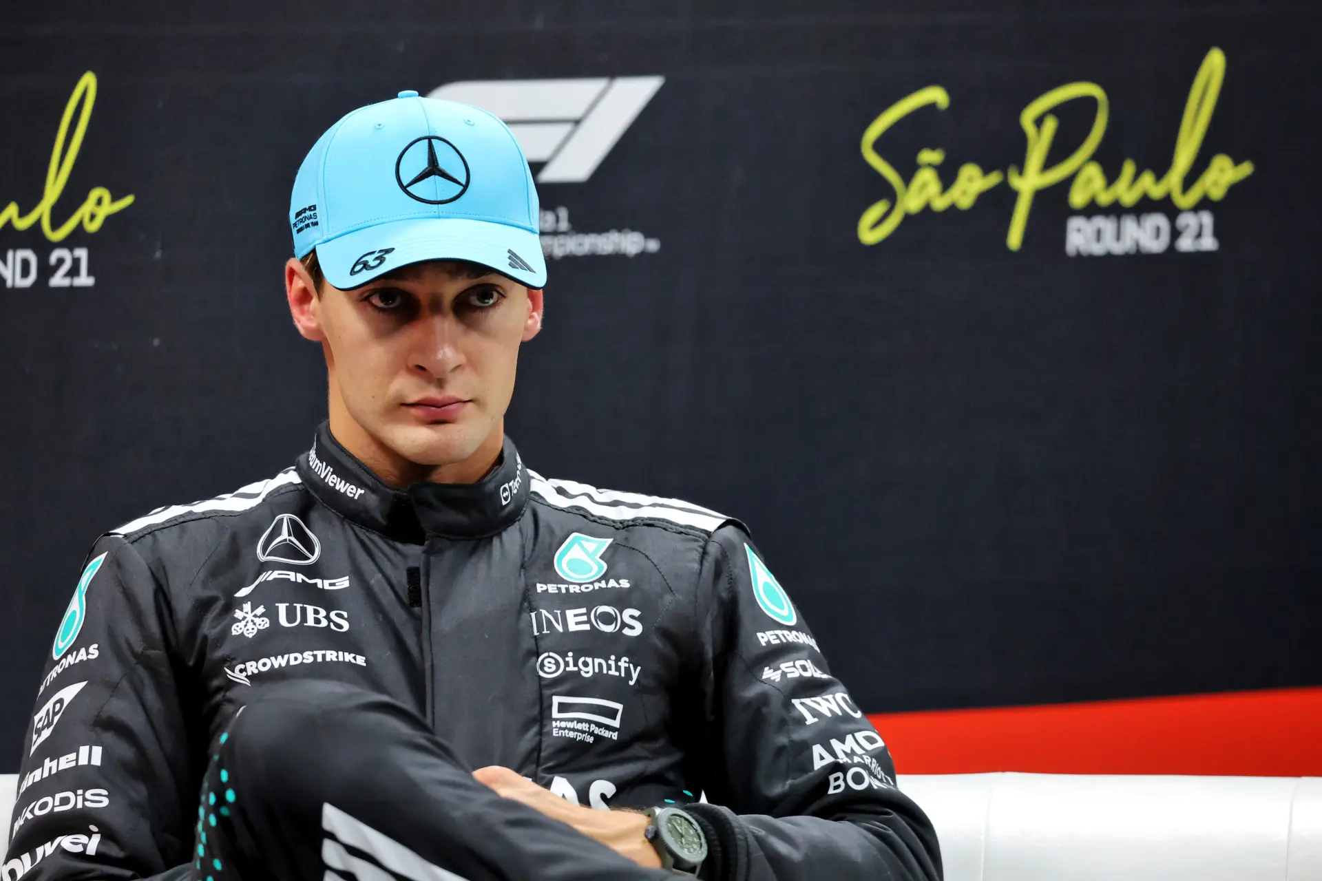 Russell labels Brazil qualifying damage limitation after chaotic session
