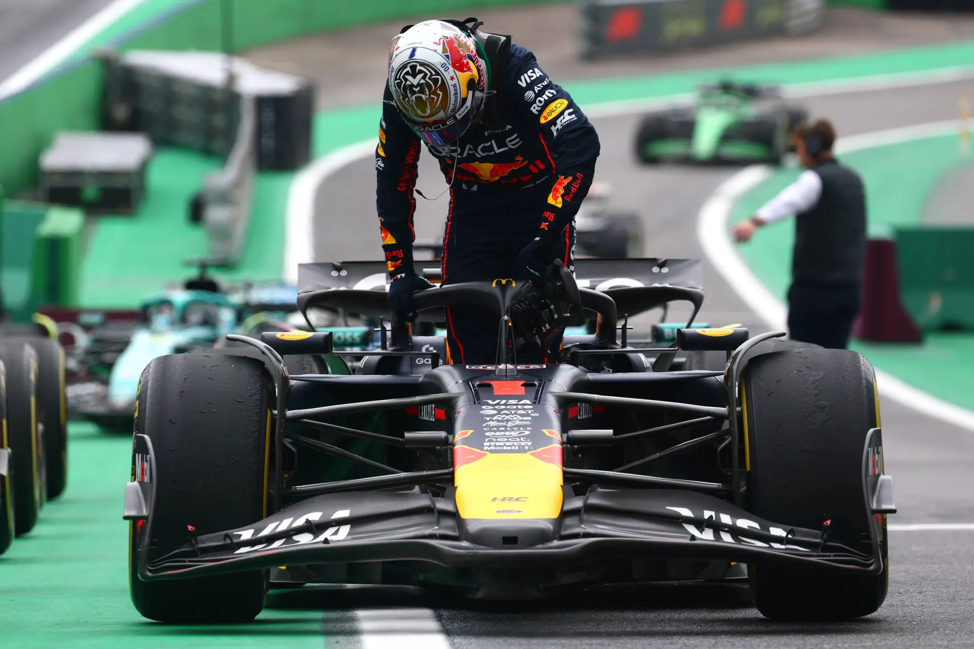 Max Verstappen reacts to Brazil GP Q1 elimination