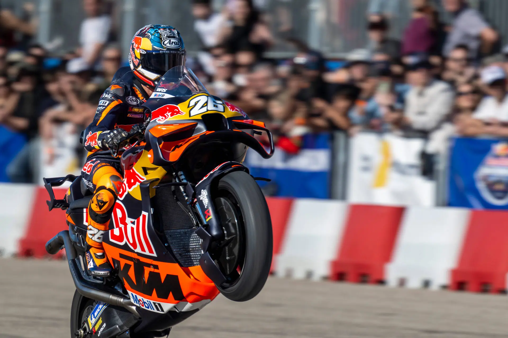 Dani Pedrosa rides KTM MotoGP bike in heavy snow for Red Bull video