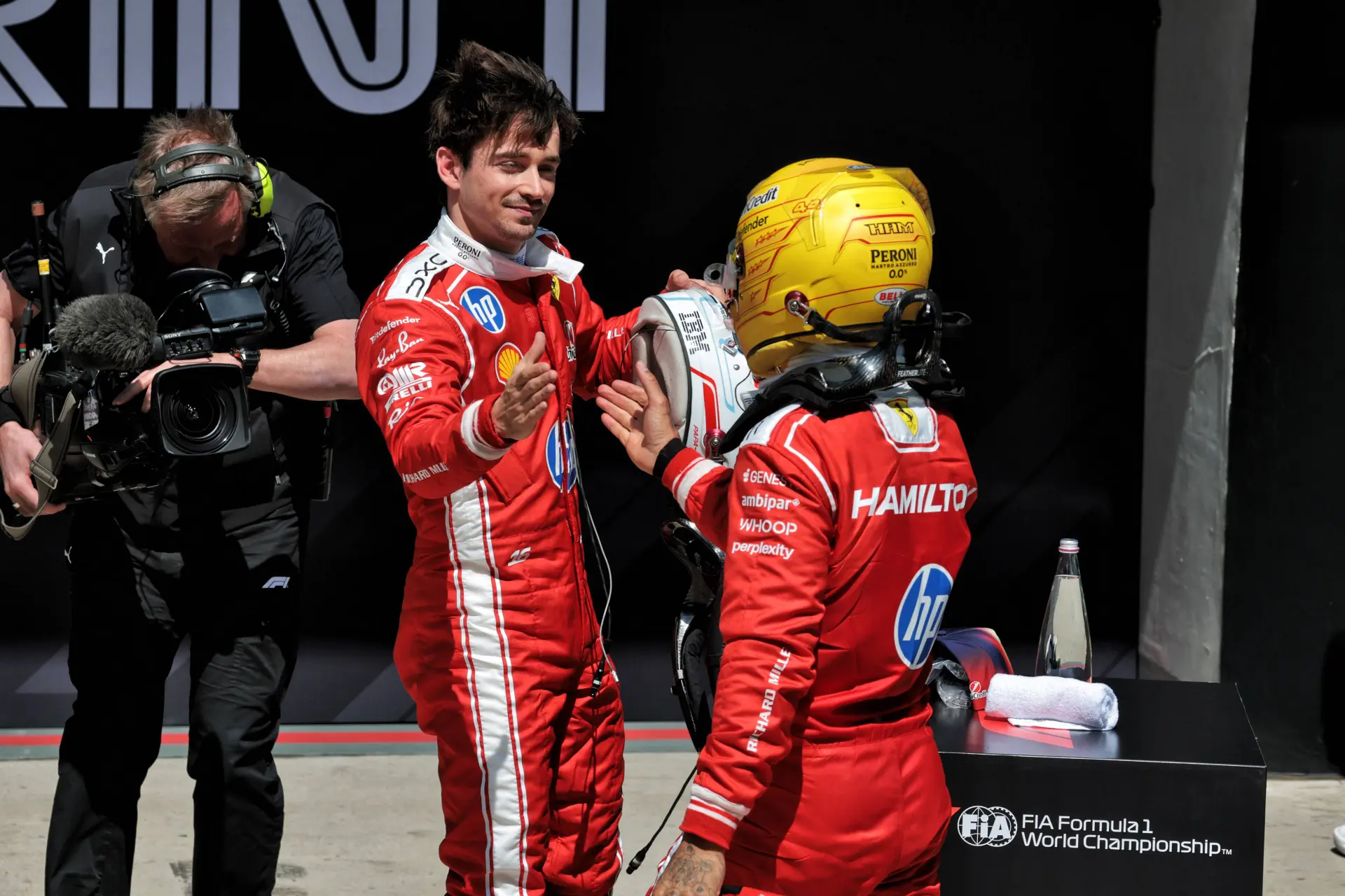 Leclerc dismisses Hamilton simulator theory after contrasting Ferrari performances